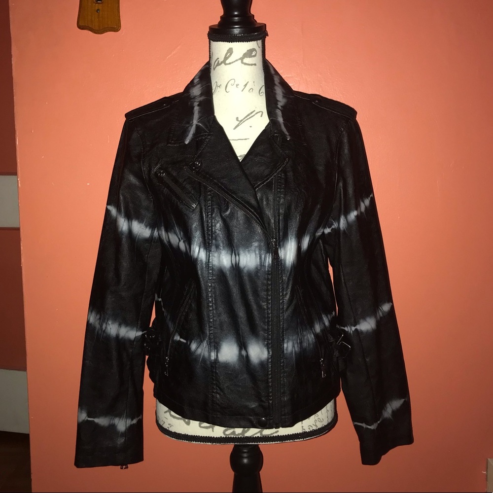 bar III Faux-Leather Jacket